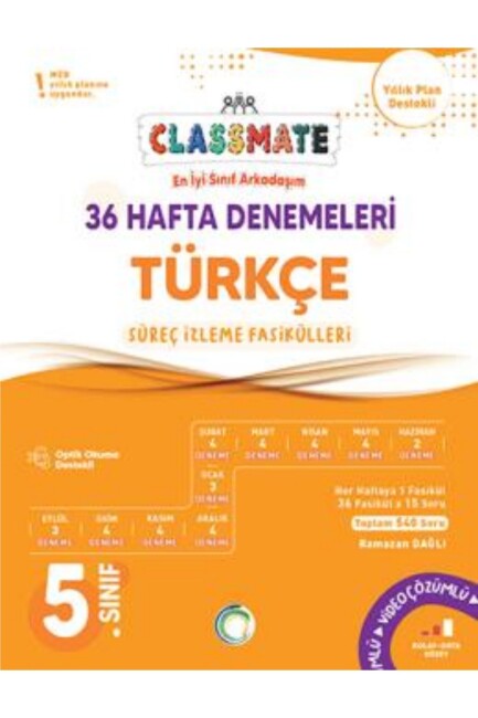 OKYANUS 5.Sınıf CLASSMATE TÜRKÇE 36 Hafta DENEMELERİ - OKYANUS YAYINLARI