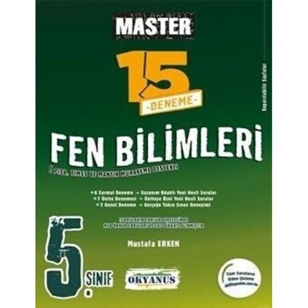 OKYANUS 5.Sınıf MASTER FEN BİLİMLERİ 15 Deneme - OKYANUS YAYINLARI