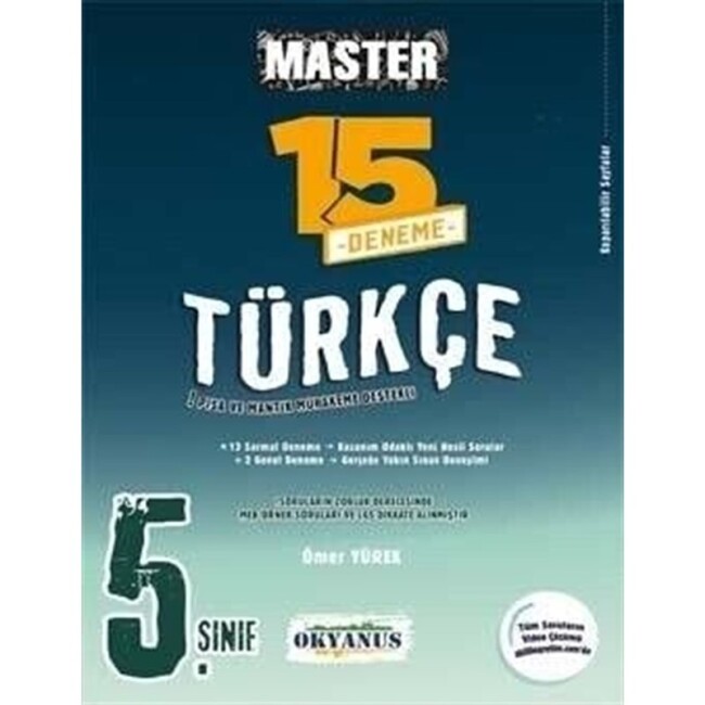 OKYANUS 5.Sınıf MASTER TÜRKÇE 15 li Deneme - OKYANUS YAYINLARI