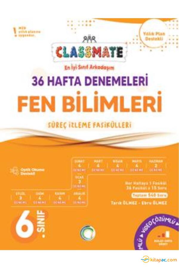 OKYANUS 6.Sınıf CLASSMATE FEN BİLİMLERİ 36 HAFTA DENEMELERİ - 1