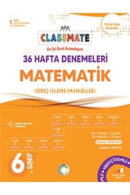 OKYANUS 6.Sınıf CLASSMATE MATEMATİK 36 HAFTA DENEMELERİ - OKYANUS YAYINLARI