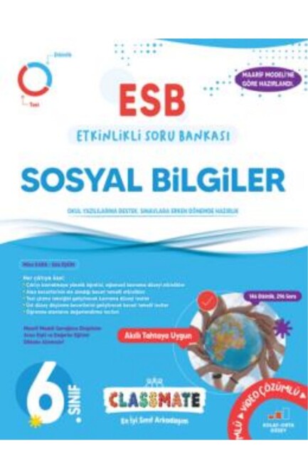 OKYANUS 6.Sınıf CLASSMATE SOSYAL BİLGİLER ETKİNLİKLİ SORU BANKASI - OKYANUS YAYINLARI