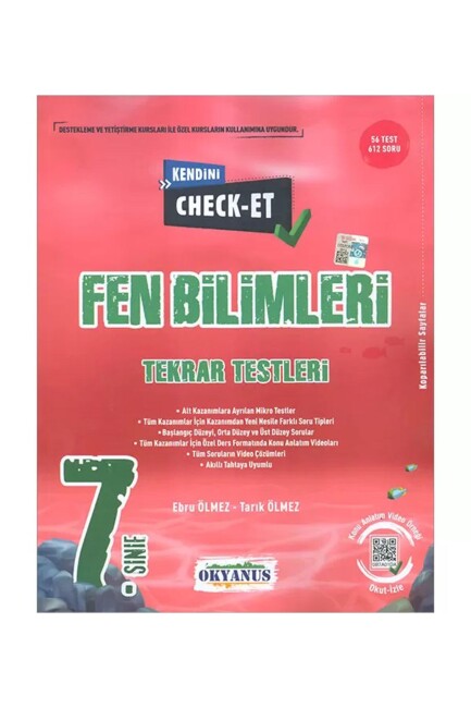 OKYANUS 7.Sınıf CHECK - ET FEN BİLİMLERİ TEKRAR TESTLERİ - OKYANUS YAYINLARI