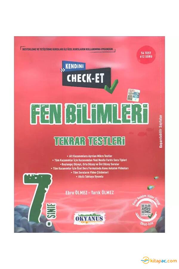 OKYANUS 7.Sınıf CHECK - ET FEN BİLİMLERİ TEKRAR TESTLERİ - 1