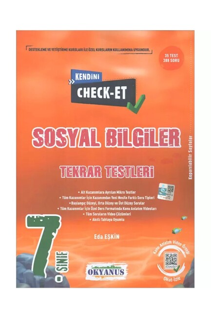OKYANUS 7.Sınıf CHECK - ET SOSYAL BİLGİLER TEKRAR TESTLERİ - OKYANUS YAYINLARI