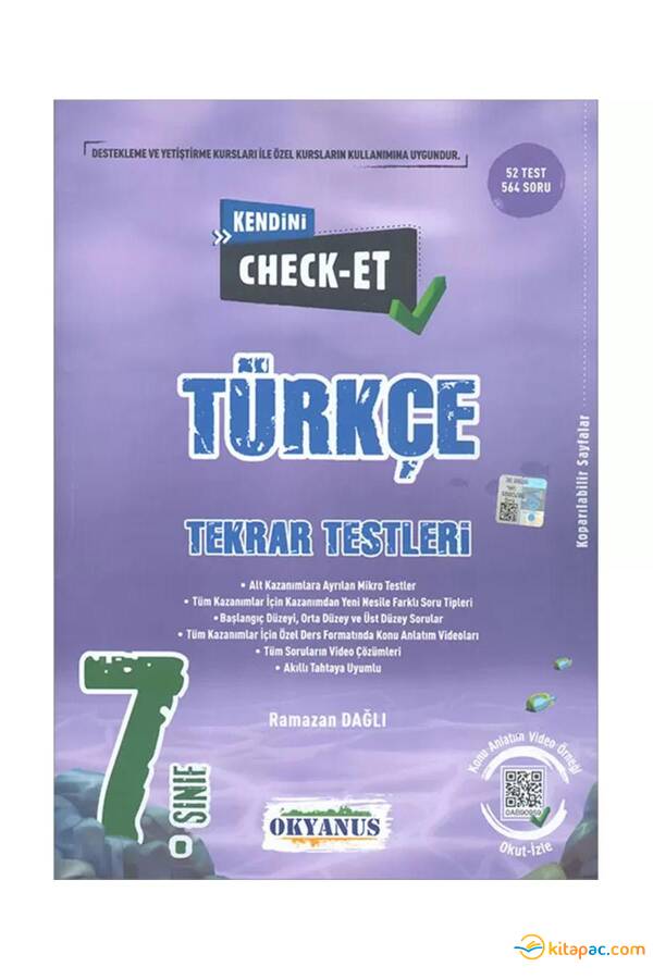 OKYANUS 7.Sınıf CHECK - ET TÜRKÇE TEKRAR TESTLERİ - 1