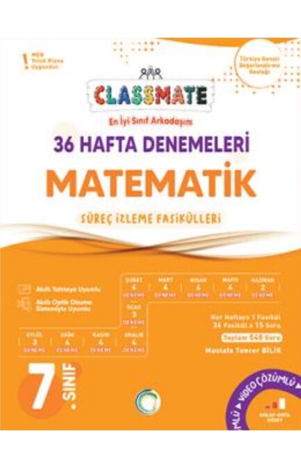 OKYANUS 7.Sınıf CLASSMATE 36 HAFTA MATEMATİK DENEMELERİ - OKYANUS YAYINLARI
