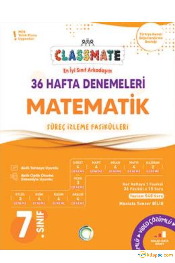 OKYANUS 7.Sınıf CLASSMATE 36 HAFTA MATEMATİK DENEMELERİ - 1