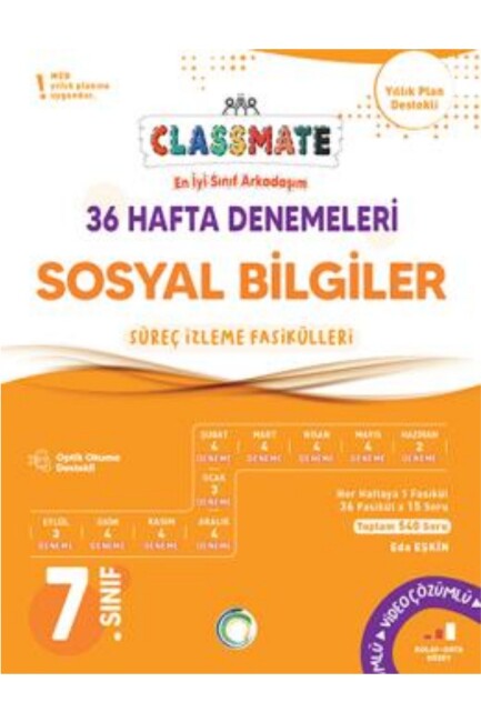 OKYANUS 7.Sınıf CLASSMATE 36 HAFTA SOSYAL BİLGİLER DENEMELERİ - OKYANUS YAYINLARI