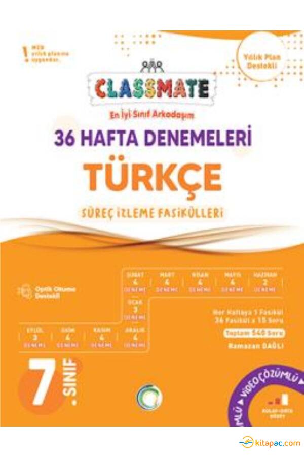 OKYANUS 7.Sınıf CLASSMATE 36 HAFTA TÜRKÇE DENEMELERİ - 1