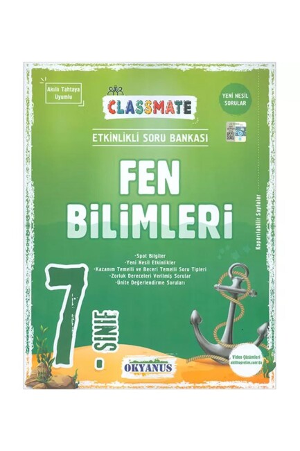 OKYANUS 7.Sınıf CLASSMATE FEN BİLİMLERİ Soru Bankası - OKYANUS YAYINLARI
