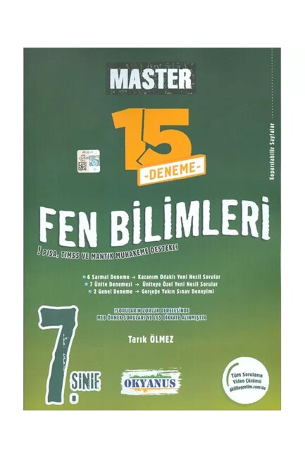 OKYANUS 7.Sınıf MASTER FEN BİLİMLERİ 15 li Deneme - OKYANUS YAYINLARI