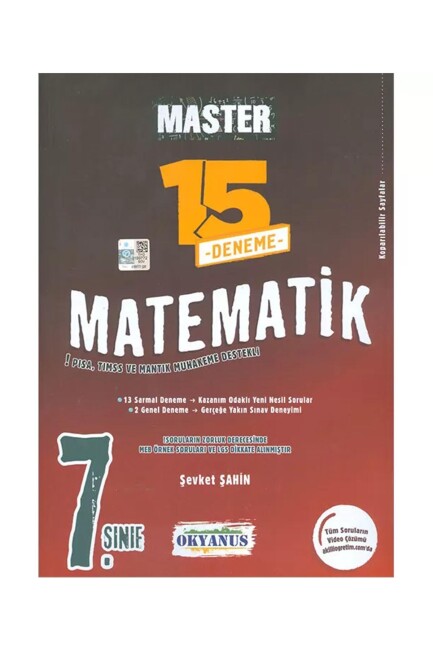 OKYANUS 7.Sınıf MASTER MATEMATİK 15 li Deneme - OKYANUS YAYINLARI