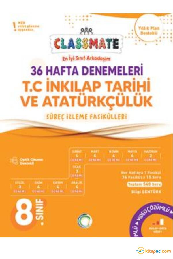 OKYANUS 8.Sınıf CLASSMATE İNKİLAP TARİHİ 36 HAFTA DENEMELERİ - 1