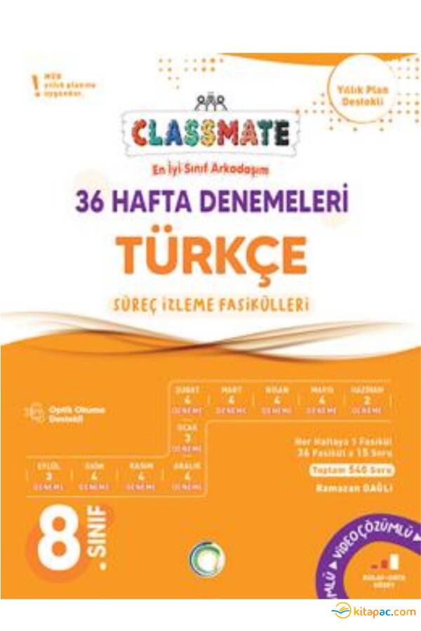 OKYANUS 8.Sınıf CLASSMATE TÜRKÇE 36 HAFTA DENEMELERİ - 1
