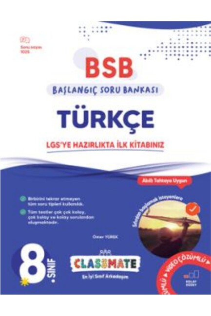 OKYANUS 8.Sınıf CLASSMATE BAŞLANGIÇ TÜRKÇE SORU BANKASI - OKYANUS YAYINLARI