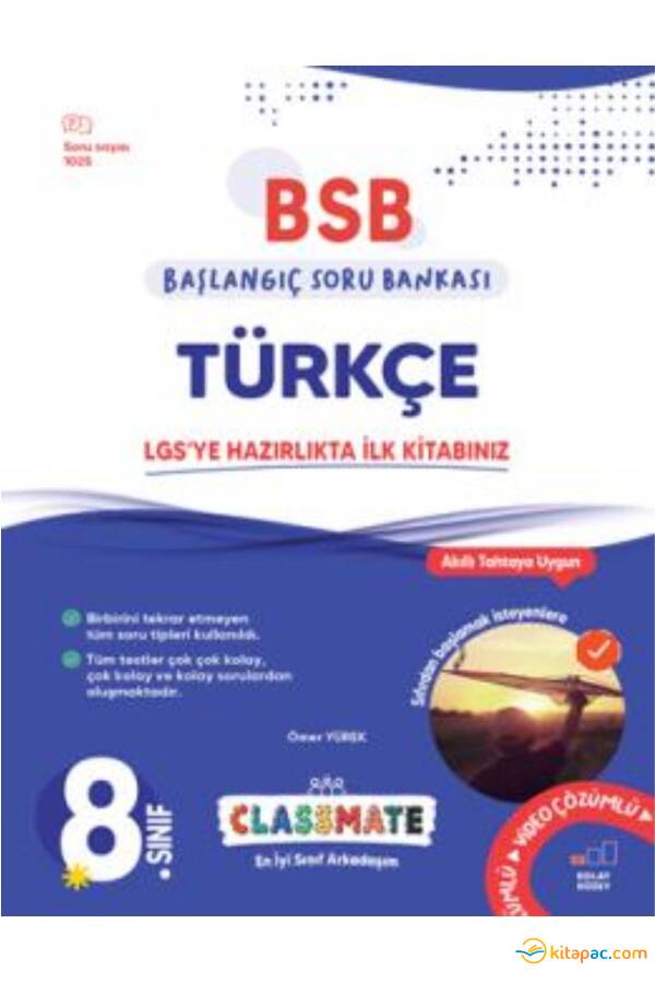OKYANUS 8.Sınıf CLASSMATE BAŞLANGIÇ TÜRKÇE SORU BANKASI - 1