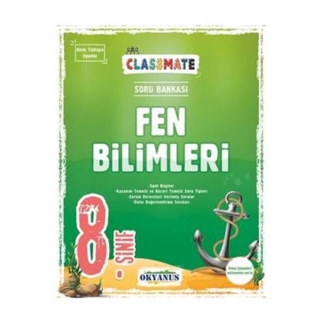 OKYANUS 8.Sınıf CLASSMATE FEN BİLİMLERİ Soru Bankası - OKYANUS YAYINLARI
