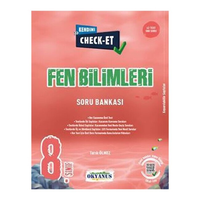 OKYANUS 8.Sınıf LGS FEN BİLİMLERİ Soru Bankası Kendini Check - Et - OKYANUS YAYINLARI