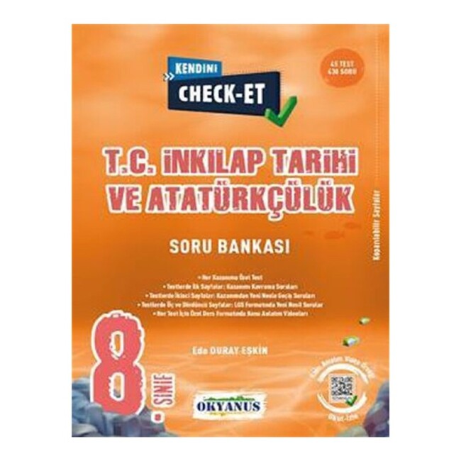 OKYANUS 8.Sınıf LGS İNKILAP TARİHİ Soru Bankası Kendini Check - Et - OKYANUS YAYINLARI