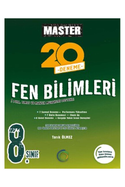 OKYANUS 8.Sınıf MASTER FEN BİLİMLERİ 20 DENEME SINAVI - OKYANUS YAYINLARI