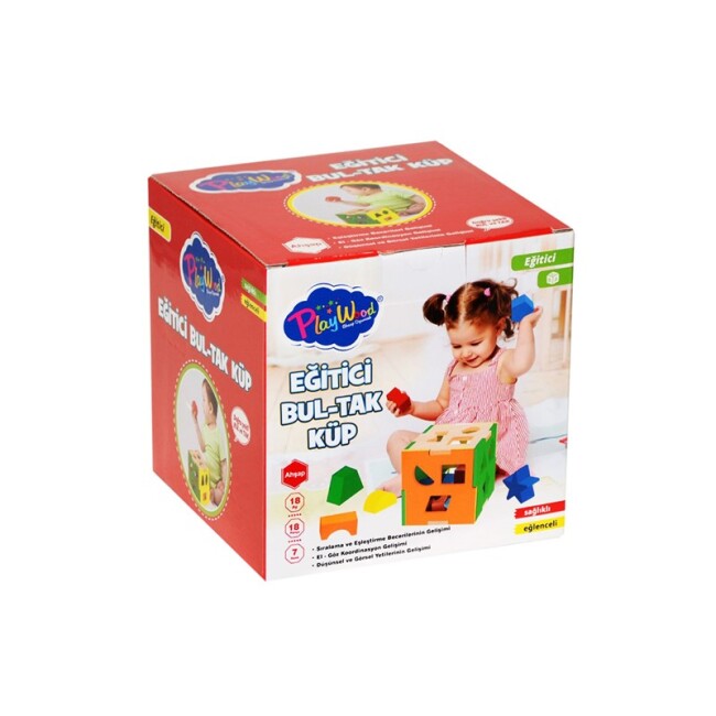 ONYIL PLAYWOOD AHŞAP EĞİTİCİ BUL TAK KÜP - ONYIL OYUNCAK