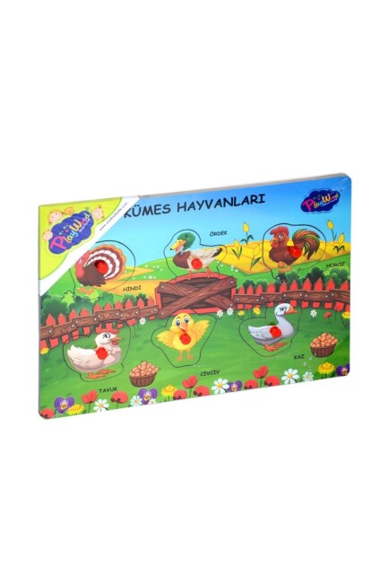 ONYIL PLAYWOOD AHŞAP TUTMALI ÇİFTLİK,SEVİMLİ,KÜMES HAYVANLARI - ONYIL OYUNCAK