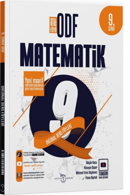 ORİJİNAL 9.Sınıf MATEMATİK ODF ORİJİNAL DERS FÖYLERİ - ORİJİNAL YAYINLARI