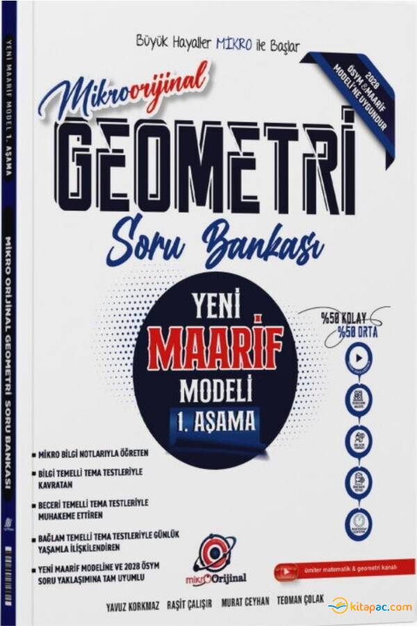 ORİJİNAL MİKRO GEOMETRİ MAARİF MODEL 1.AŞAMA SORU BANKASI - 1