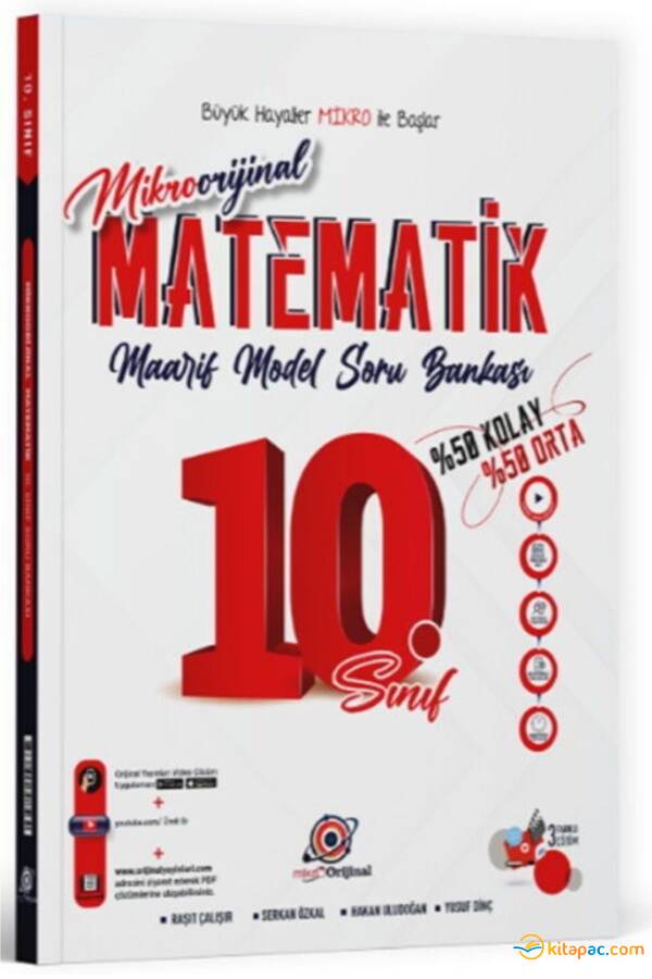 ORİJİNAL MİKRO 10.SINIF MATEMATİK MAARİF MODEL SORU BANKASI - 1