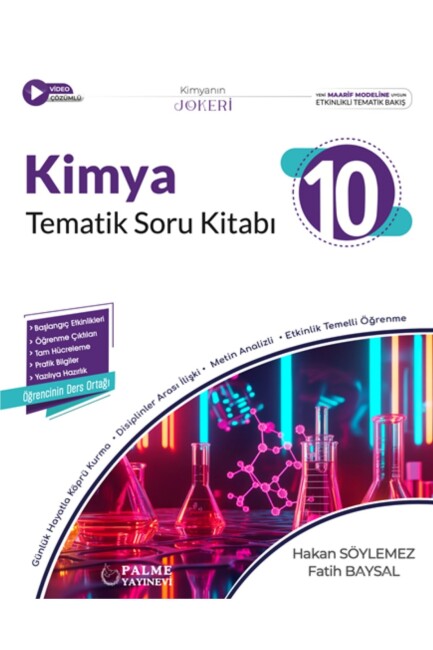 PALME 10.Sınıf JOKER KİMYA TEMATİK Soru Kitabı - PALME YAYINLARI