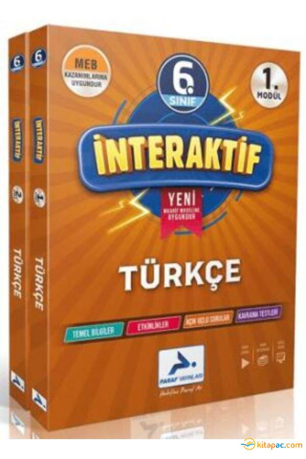 PARAF 6.Sınıf İNTERAKTİF TÜRKÇE ETKİNLİKLİ ÇALIŞMA KİTABI - 1