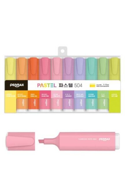 PENMAX PASTEL FOSFORLU KALEM PASTEL 10 Renk - PENMAX