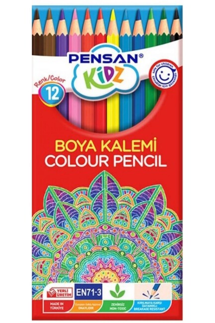 PENSAN KİDZ KURU BOYA 12 RENK - PENSAN