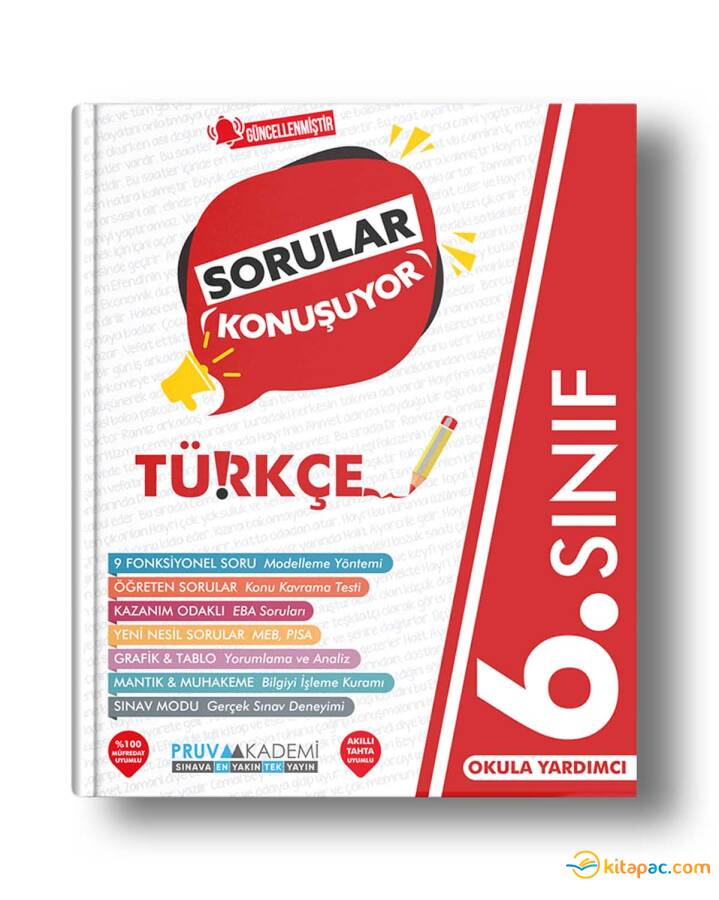 PRUVA AKADEMİ 6.Sınıf TÜRKÇE Sorular Konuşuyor - 1