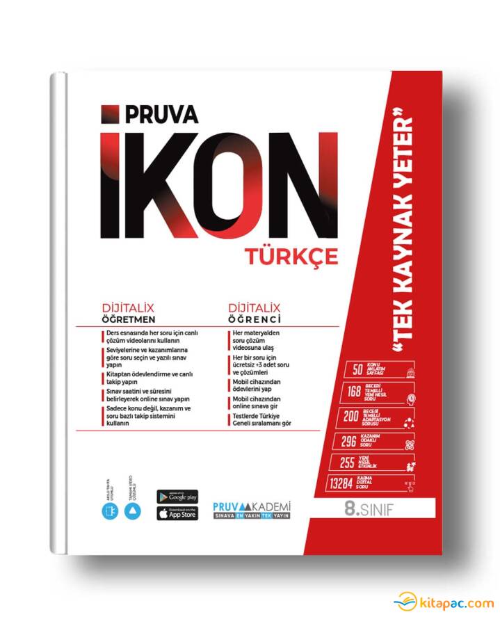 PRUVA AKADEMİ 8.Sınıf İKON TÜRKÇE Konu Anlatım Kitabı - 1