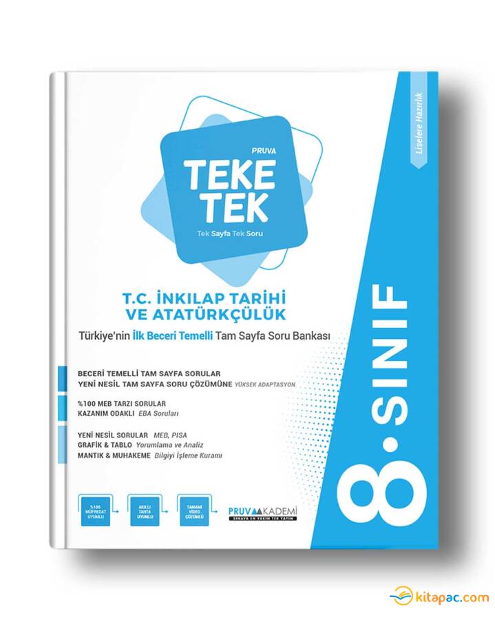 PRUVA AKADEMİ 8.Sınıf İNKİLAP TARİHİ TEKE TEK Soru Bankası - 1