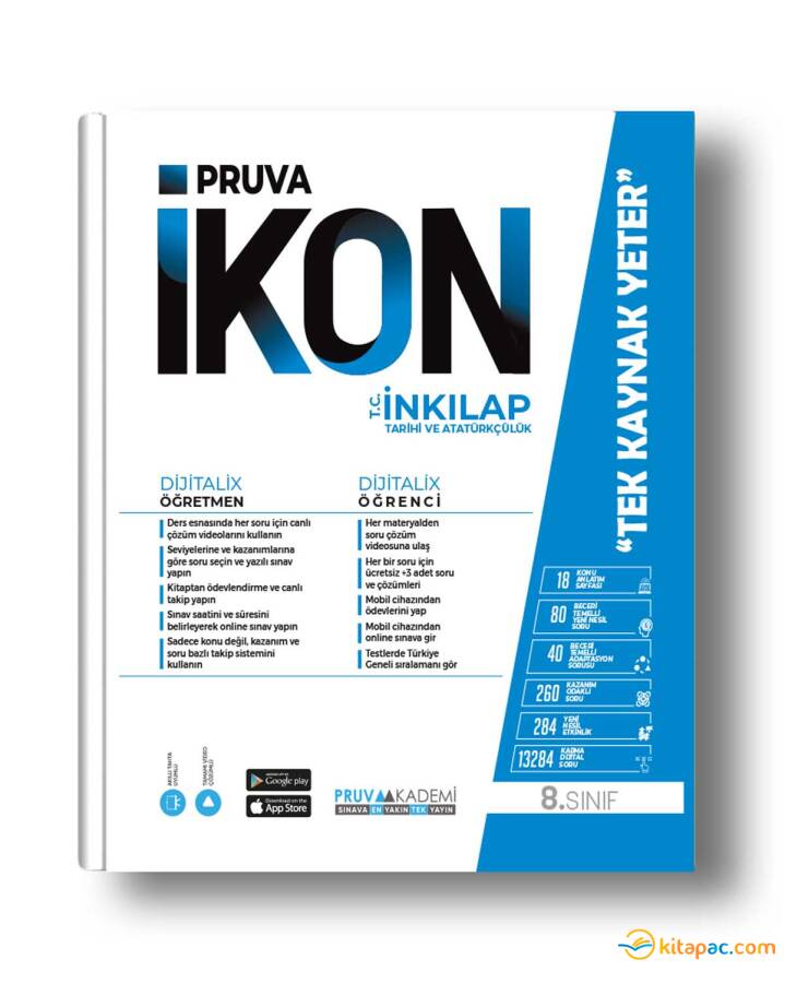 PRUVA AKADEMİ 8.Sınıf T.C İNKILAP TARİHİ İKON Konu Anlatımı Kitabı - 1