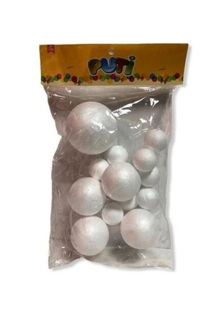 PUTİ 6352 KARIŞIK KÖPÜK TOP - (6,5cm.x1 / 5cm.x4 / 3cm.x8) - PUTİ