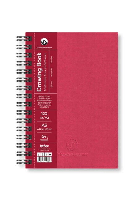 SCHOELLERSHAMMER A5 120GR 54YP DRAWİNG BOOK PAD ÇİZİM DEFTERİ KIRMIZI - UMUR