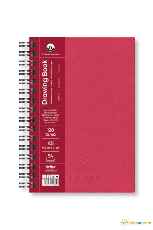 SCHOELLERSHAMMER A5 120GR 54YP DRAWİNG BOOK PAD ÇİZİM DEFTERİ KIRMIZI - 1