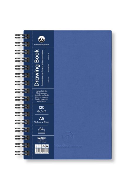 SCHOELLERSHAMMER A5 120GR 54YP DRAWİNG BOOK PAD ÇİZİM DEFTERİ MAVİ - UMUR