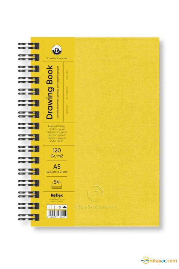 SCHOELLERSHAMMER A5 120GR 54YP DRAWİNG BOOK PAD ÇİZİM DEFTERİ SARI - 1