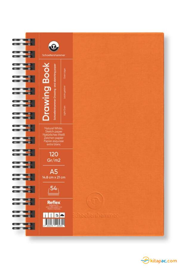 SCHOELLERSHAMMER A5 120GR 54YP DRAWİNG BOOK PAD ÇİZİM DEFTERİ TURUNCU - 1