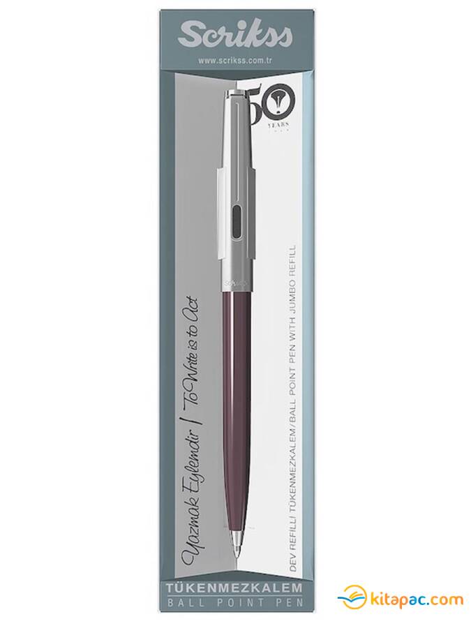 SCRİKSS 77 TÜKENMEZ KALEM - BORDO - 1