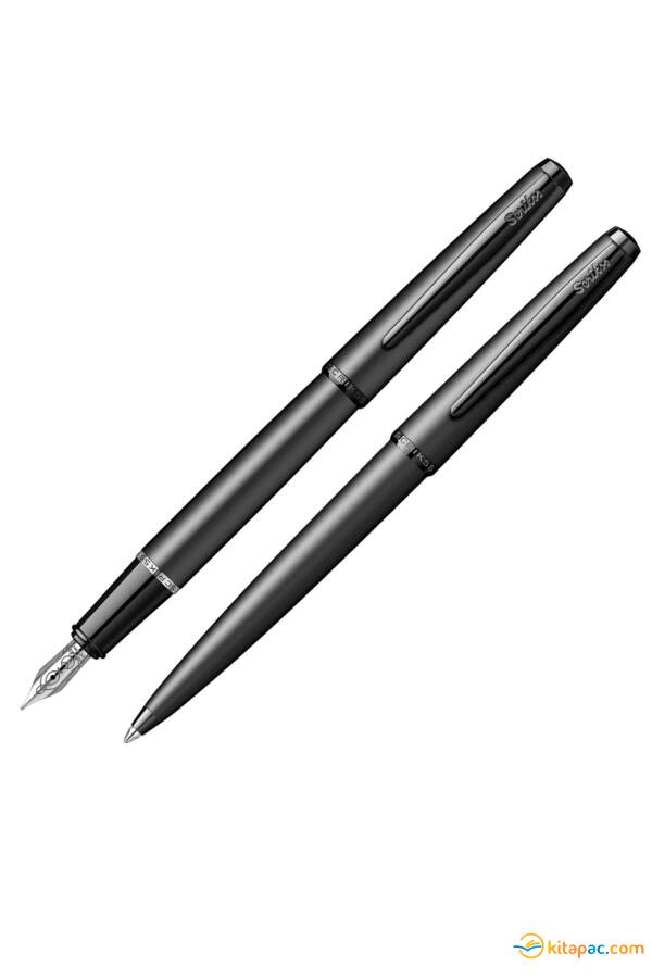 SCRİKSS 78 MB ROLLER KALEM + DOLMA KALEM MAT SİYAH - 1