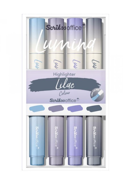 SCRİKSS LUMİNA LİLAC FOSFORLU KALEM SETİ 4'LÜ - SCRİKSS