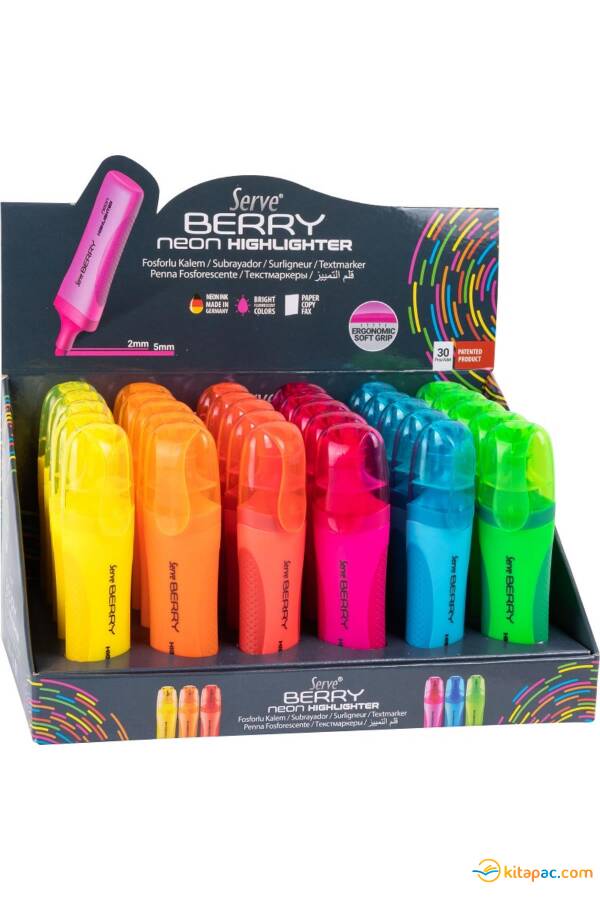 SERVE BERRY FOSFORLU KALEM KARTON STAND - 1