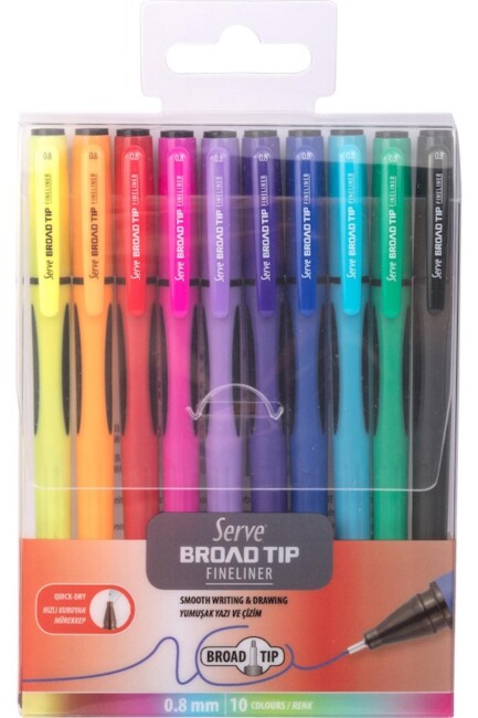 SERVE BROAD TİP FİNELİNER 10 lu - SERVE