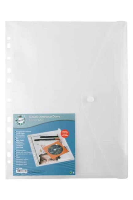 SERVE ÇITÇITLI DELİKLİ ZARF ŞEFFAF (DOSYA) - SERVE